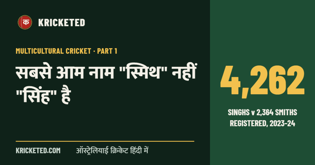Kricketed: सबसे आम नाम "स्मिथ" नहीं "सिंह" है